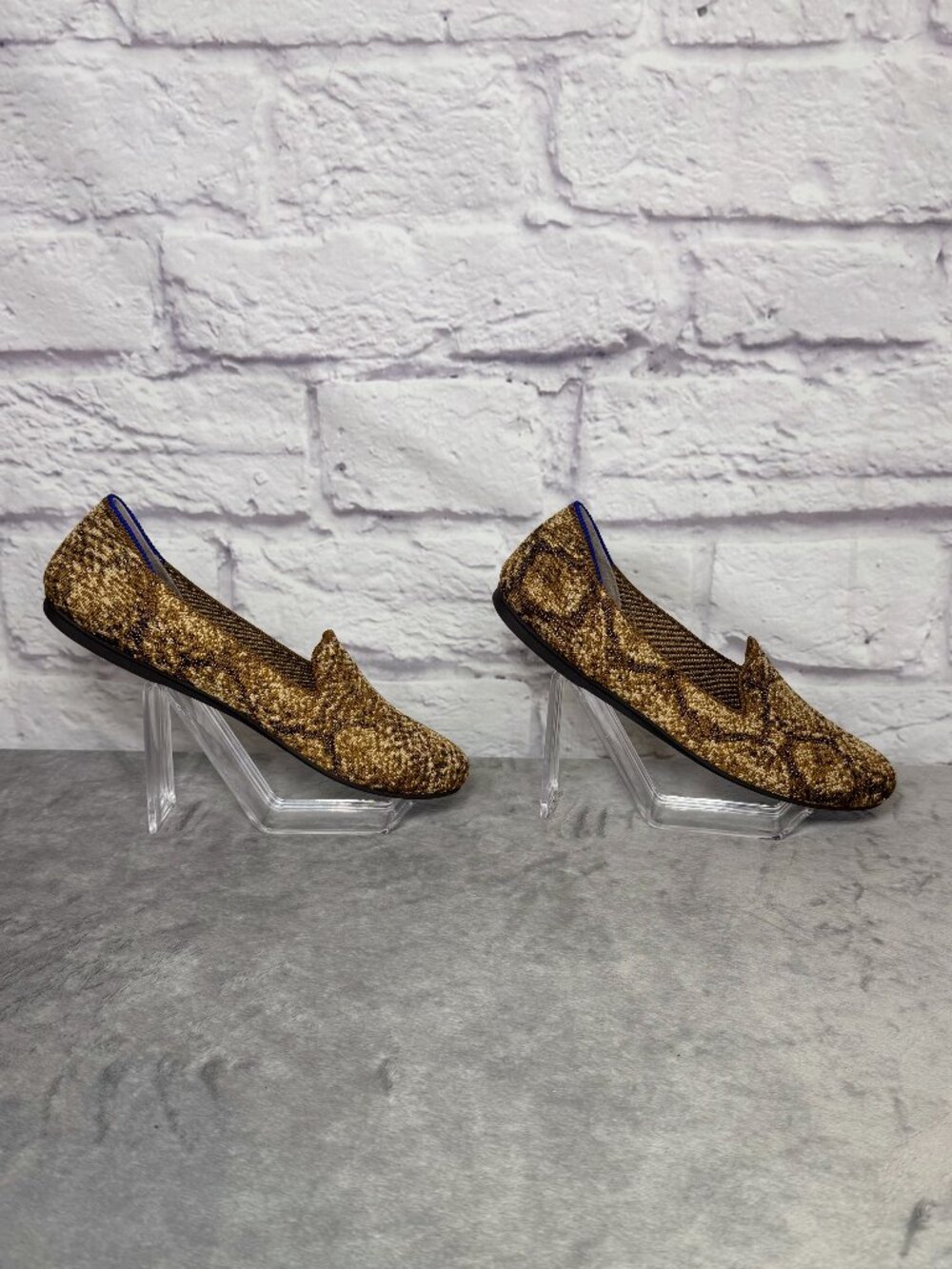 Rothy's The Loafer in Bronze Python